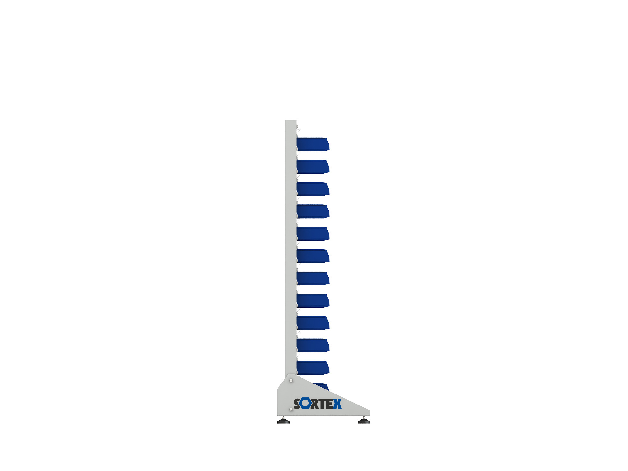 Стеллаж для пластиковых лотков ДВК SORTEX односторонний 1500x1000x450.01 со склада с доставкой