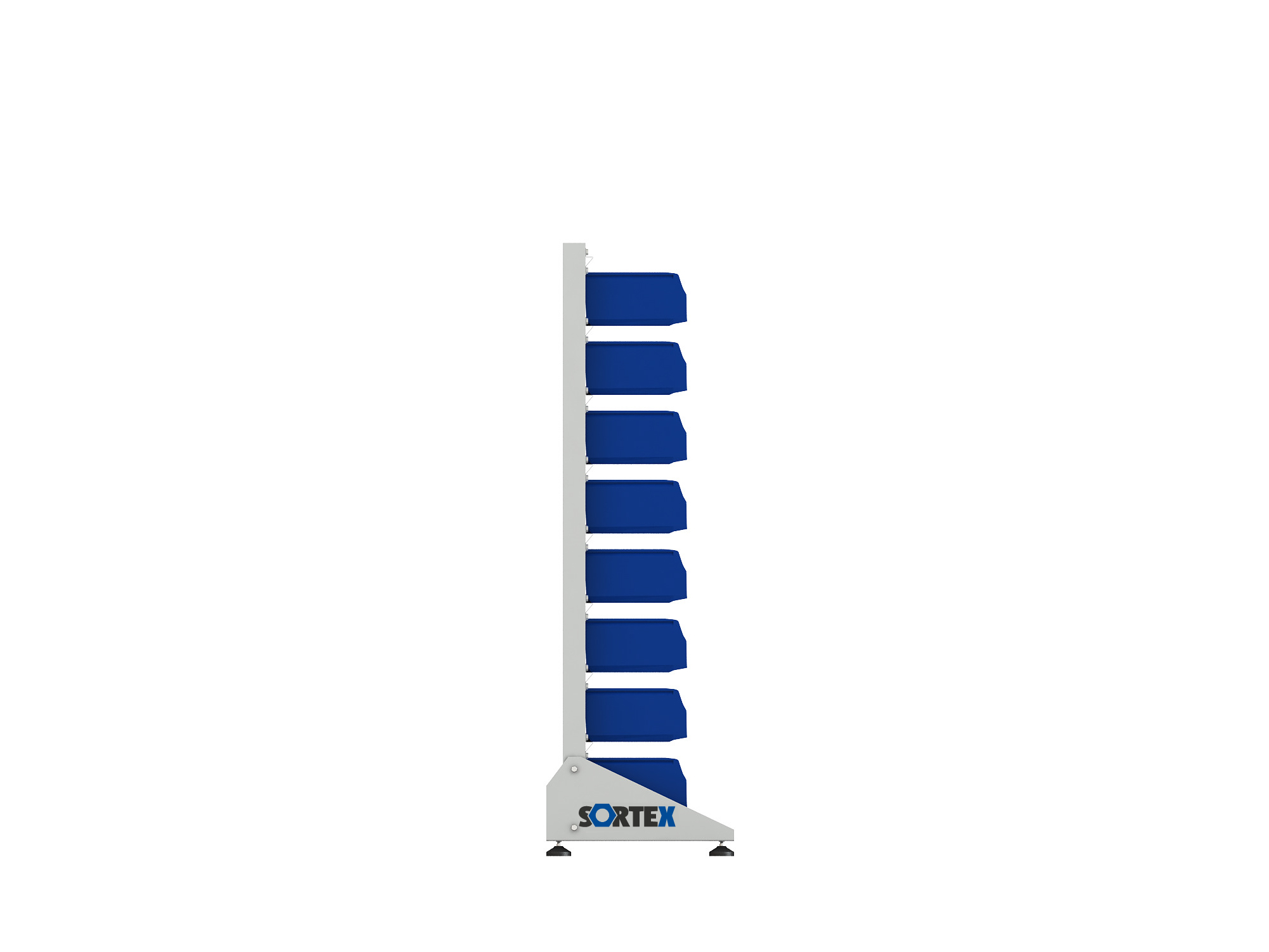 Стеллаж для пластиковых лотков ДВК SORTEX односторонний 1500x1000x450.02 со склада с доставкой
